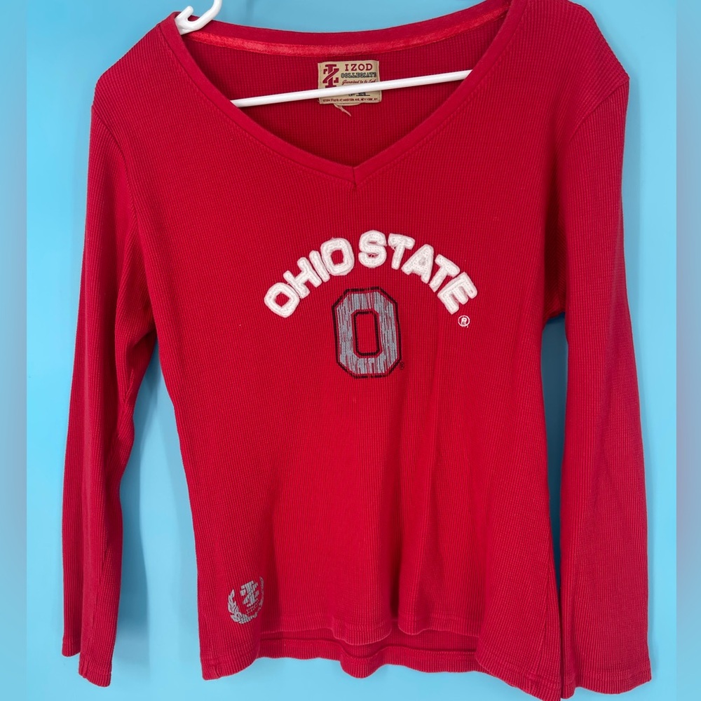 Izod Red Ohio State Women's Long Sleeve Tee